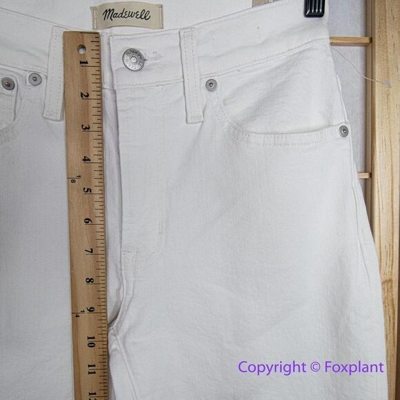 NEW Madewell Mid-Rise Perfect Vintage Straight Jean in Tile White, 25 - Picture 6 of 16